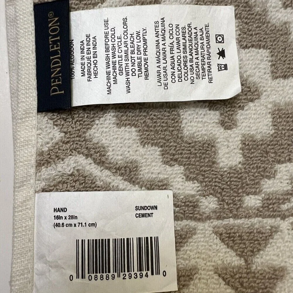 Pendleton 6 PC Sundown Towel Set 2 Bath 2 Hand 2 Fingertip Aztec Southwestern